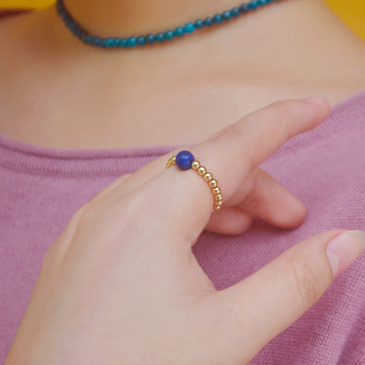 Chiara 14k Gold Filled Ring in Lapis Lazuli