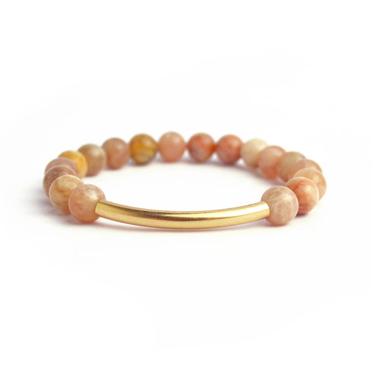 Demi 14k Gold Filled Stretch Bracelet in Sunstone