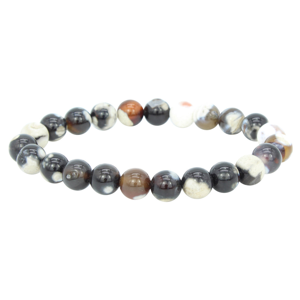 Orca Agate Stretch Bracelet 8mm Faceted