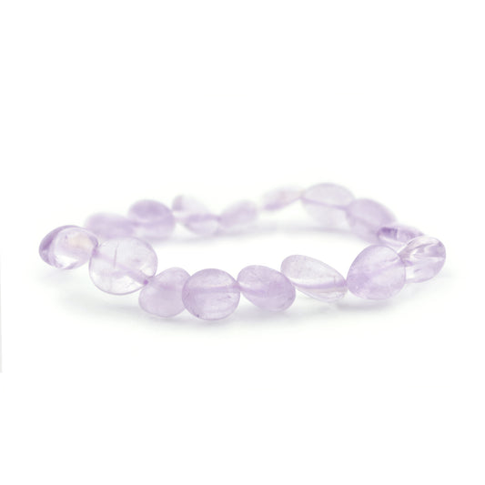 Lilac Amethyst Pebbles Stretch Bracelet