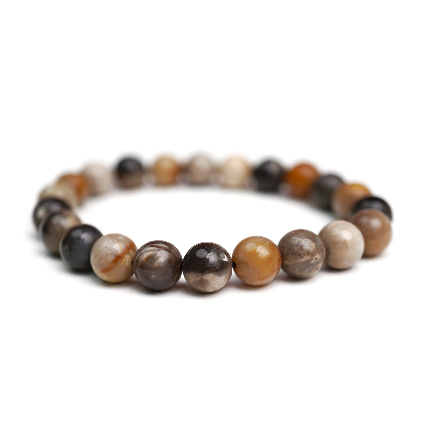 Silicified Agate Stretch Bracelet 8mm