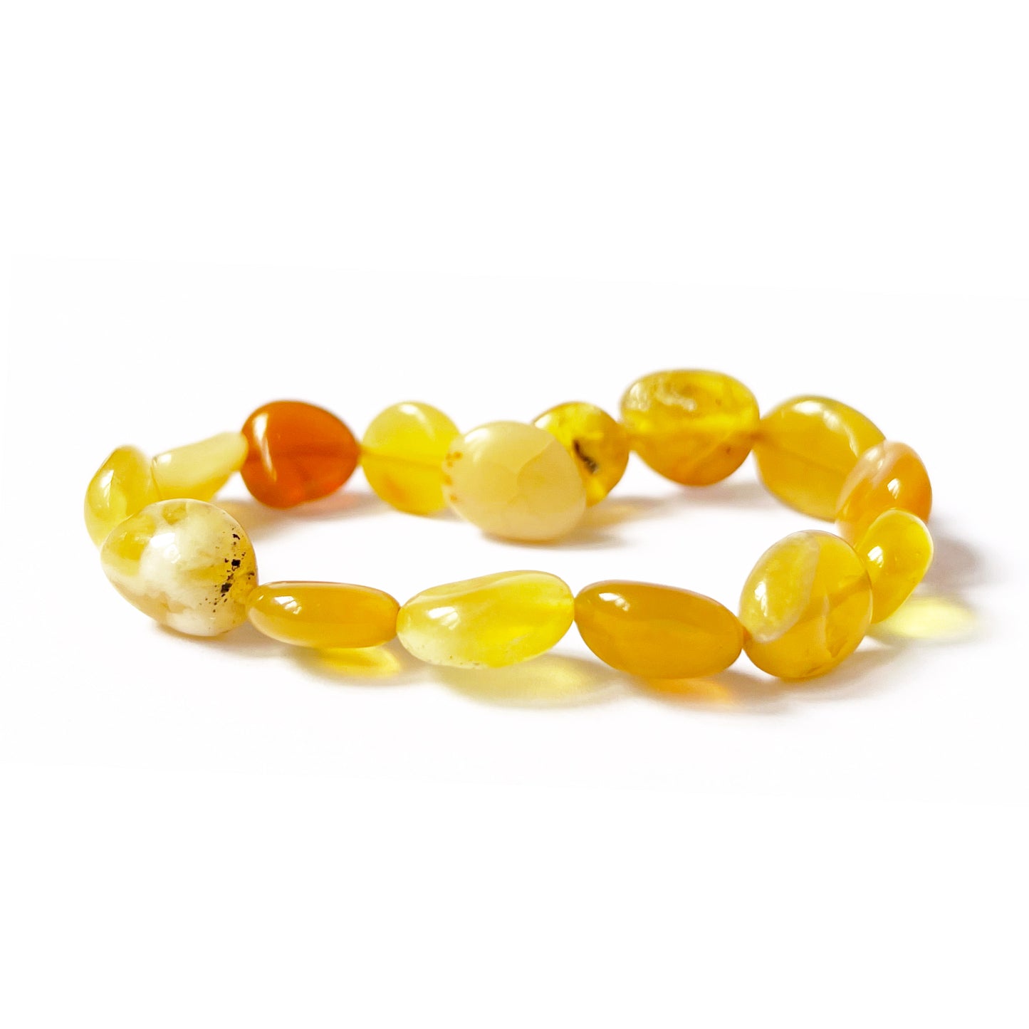Yellow Opal Pebbles Stretch Bracelet